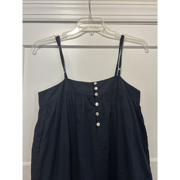 Navy Blue Spaghetti Strap Voluminous Ruffle Sundress Dress Size Small / Medium - Picture 5 of 6